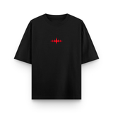 Crimson Hollow Reaper Oversized Black Anime T-Shirt