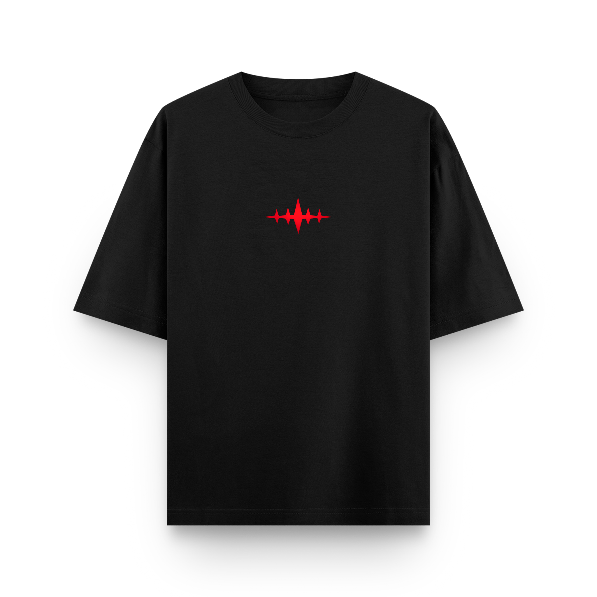 Crimson Hollow Reaper Oversized Black Anime T-Shirt