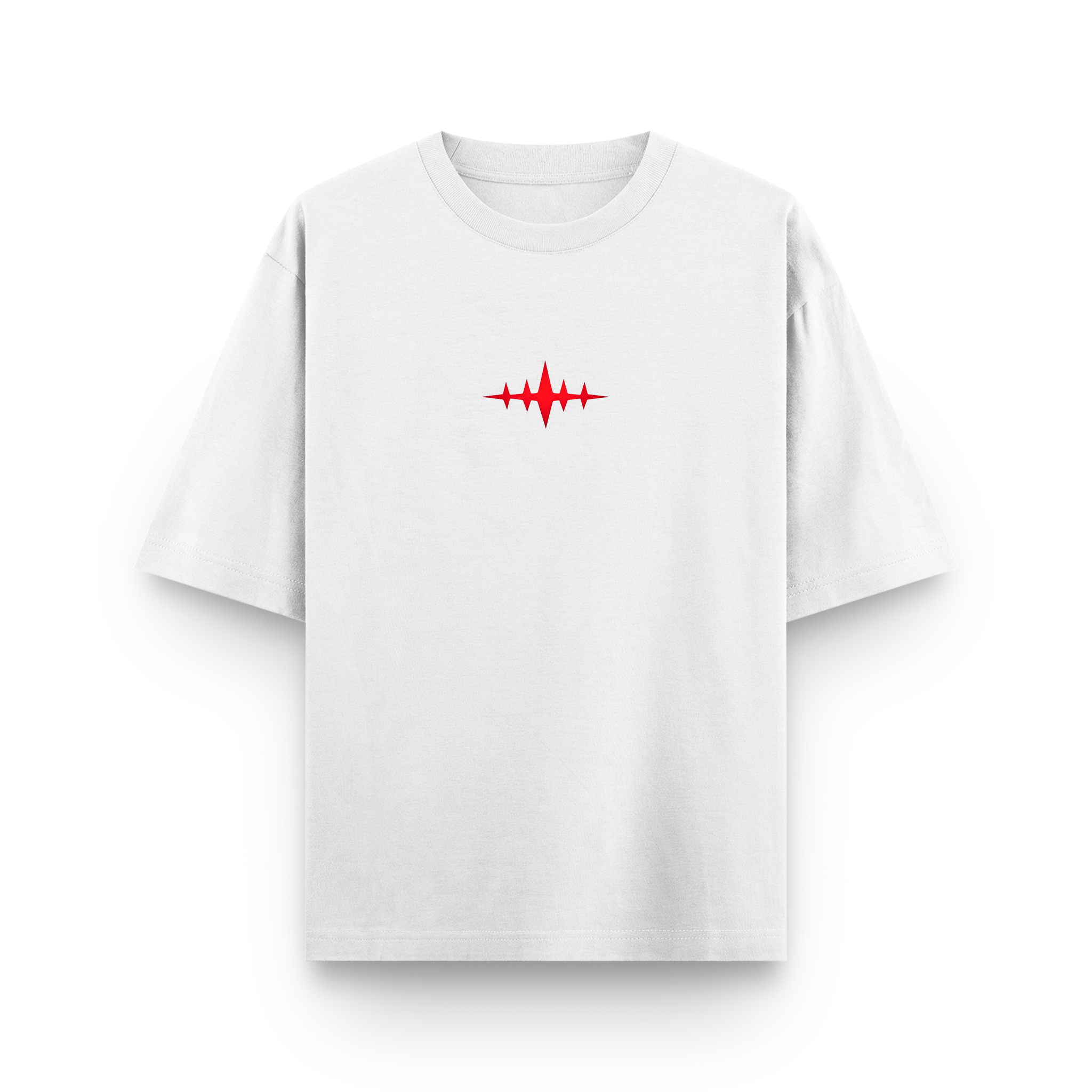 Crimson Hollow Reaper Oversized White Anime T-Shirt
