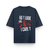Deadpool Street Attitude Oversized Navy Blue Cotton T-Shirt
