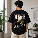 Defyer Bumblebee Cotton Oversized T shirt Black