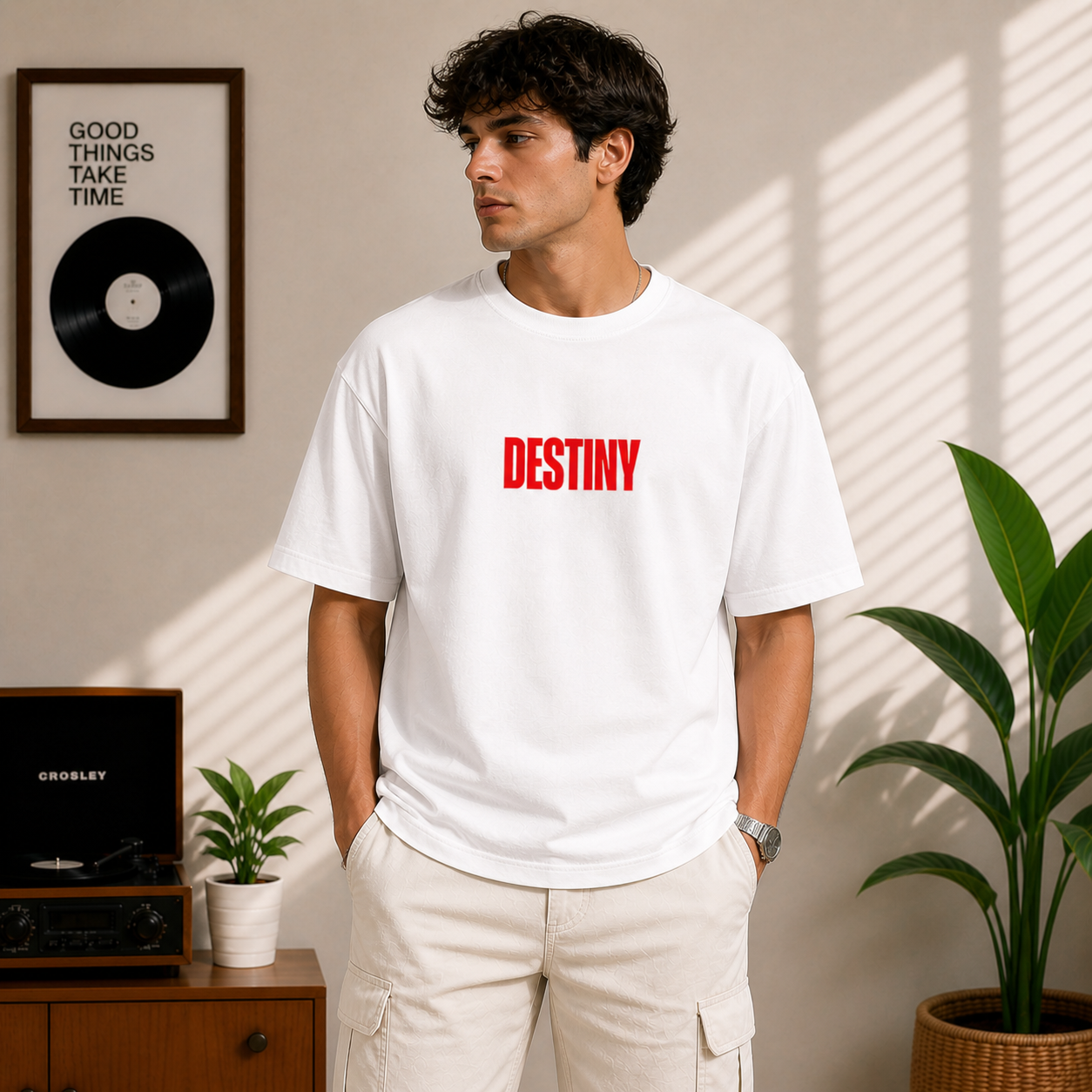 Destiny Dont Lie To Me Oversized White Statement T-Shirt