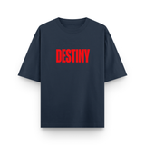 Destiny Dont Lie To Me Oversized Navy Blue Statement T-Shirt