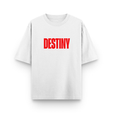 Destiny Dont Lie To Me Oversized White Statement T-Shirt