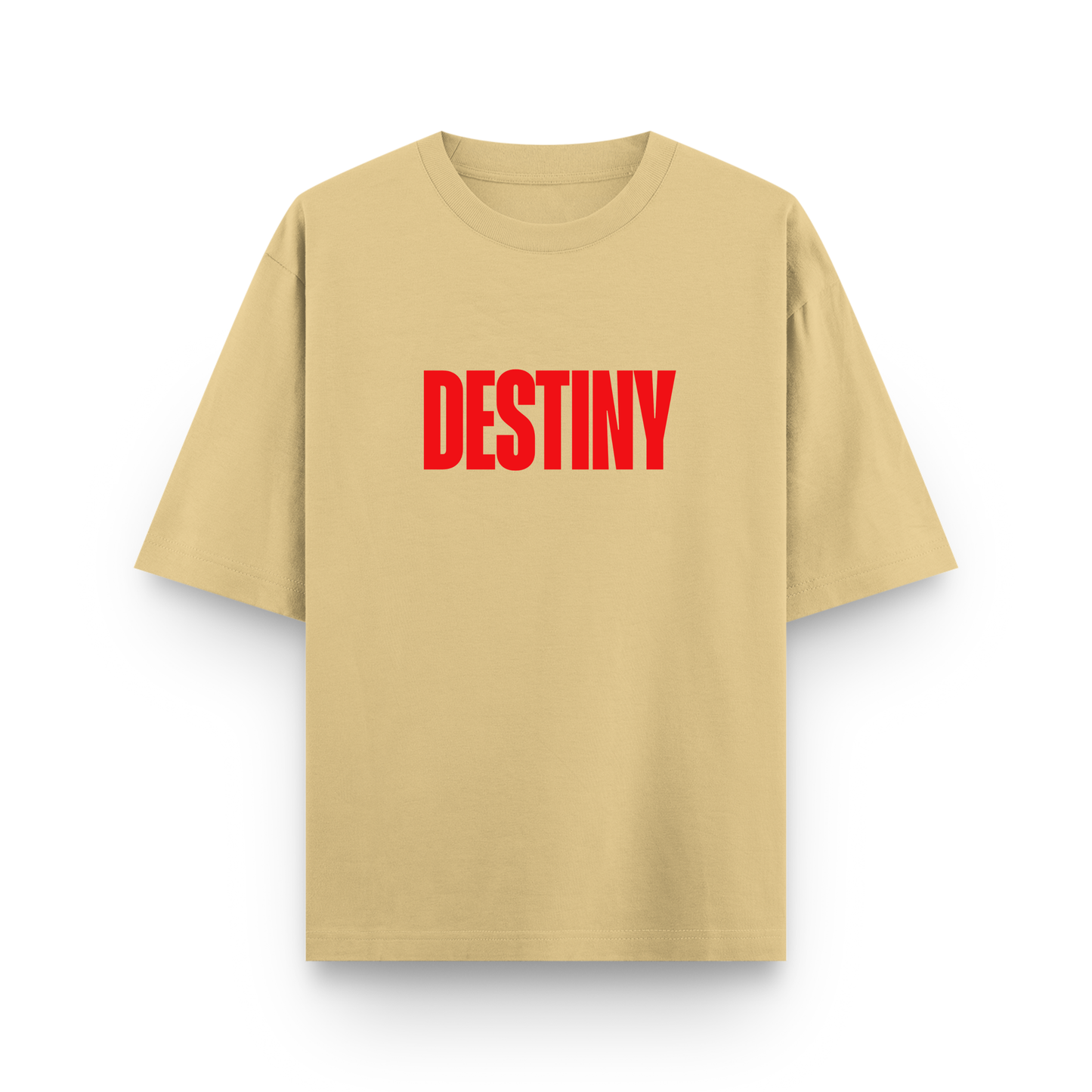 Destiny Dont Lie To Me Oversized Beige Statement T-Shirt