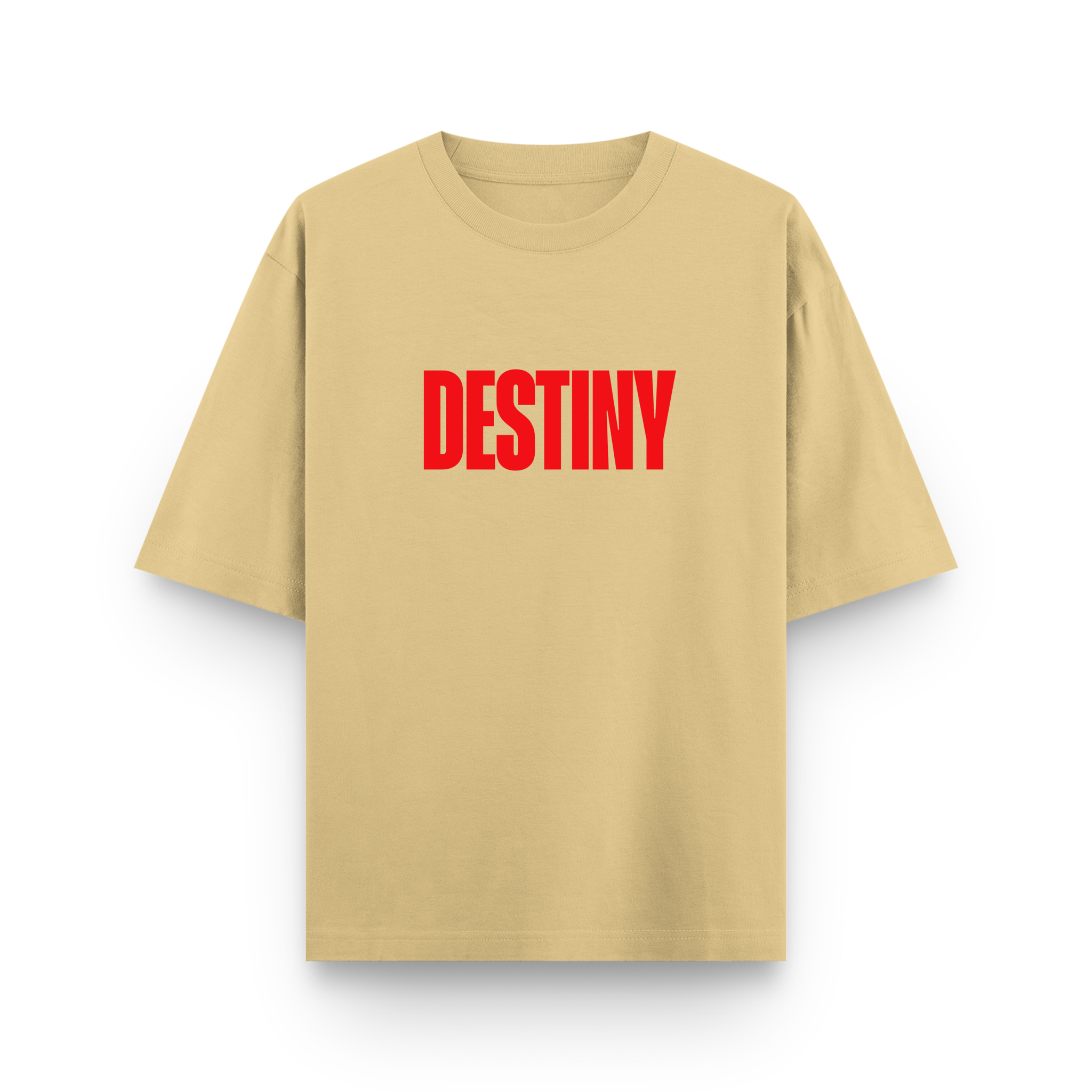 Destiny Dont Lie To Me Oversized Beige Statement T-Shirt