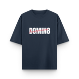 Dominate Fearlessness Oversized Cotton T shirt Navy Blue