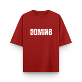 Dominate Fearlessness Oversized Cotton Tshirt Red