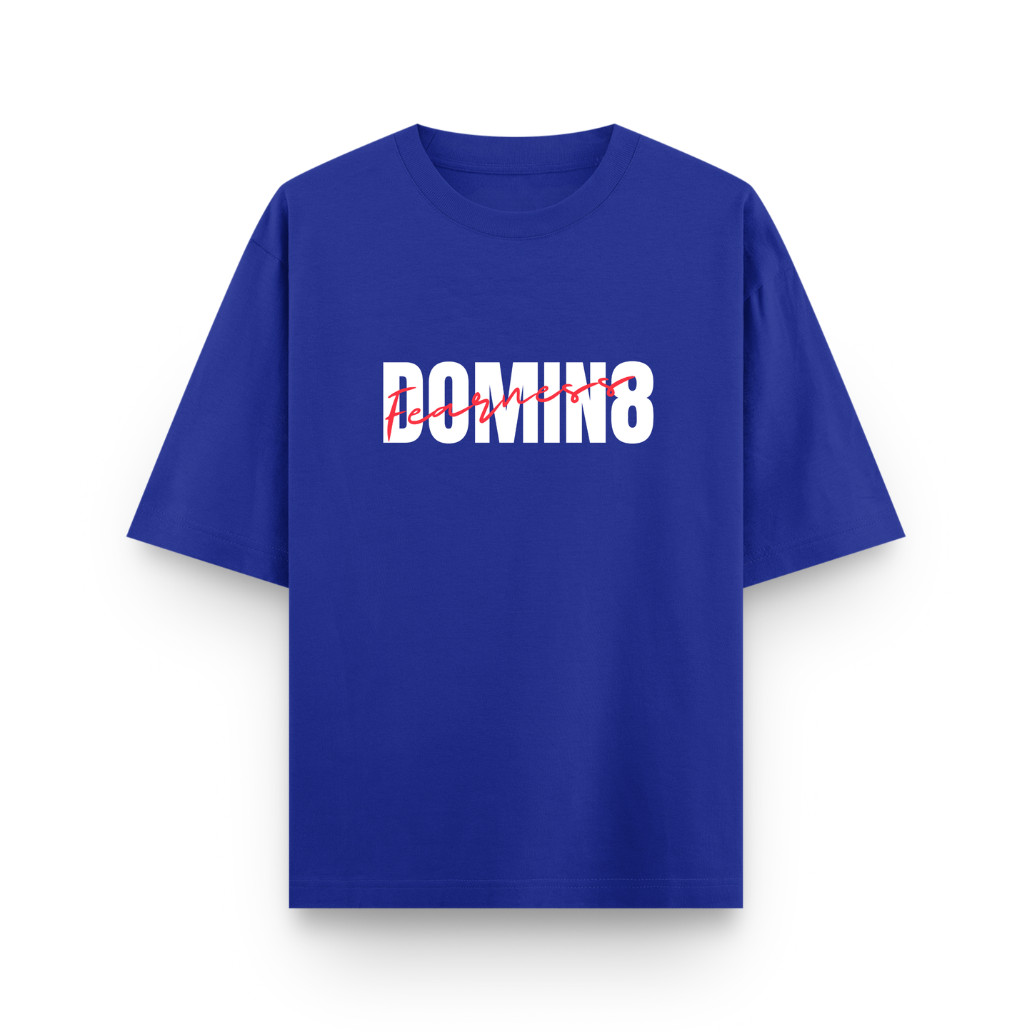 Dominate Fearlessness Oversized Cotton T shirt Royal Blue