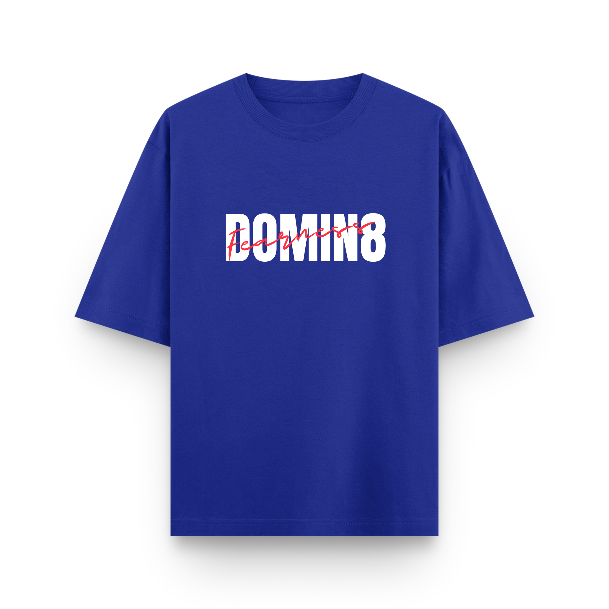 Dominate Fearlessness Oversized Cotton T shirt Royal Blue