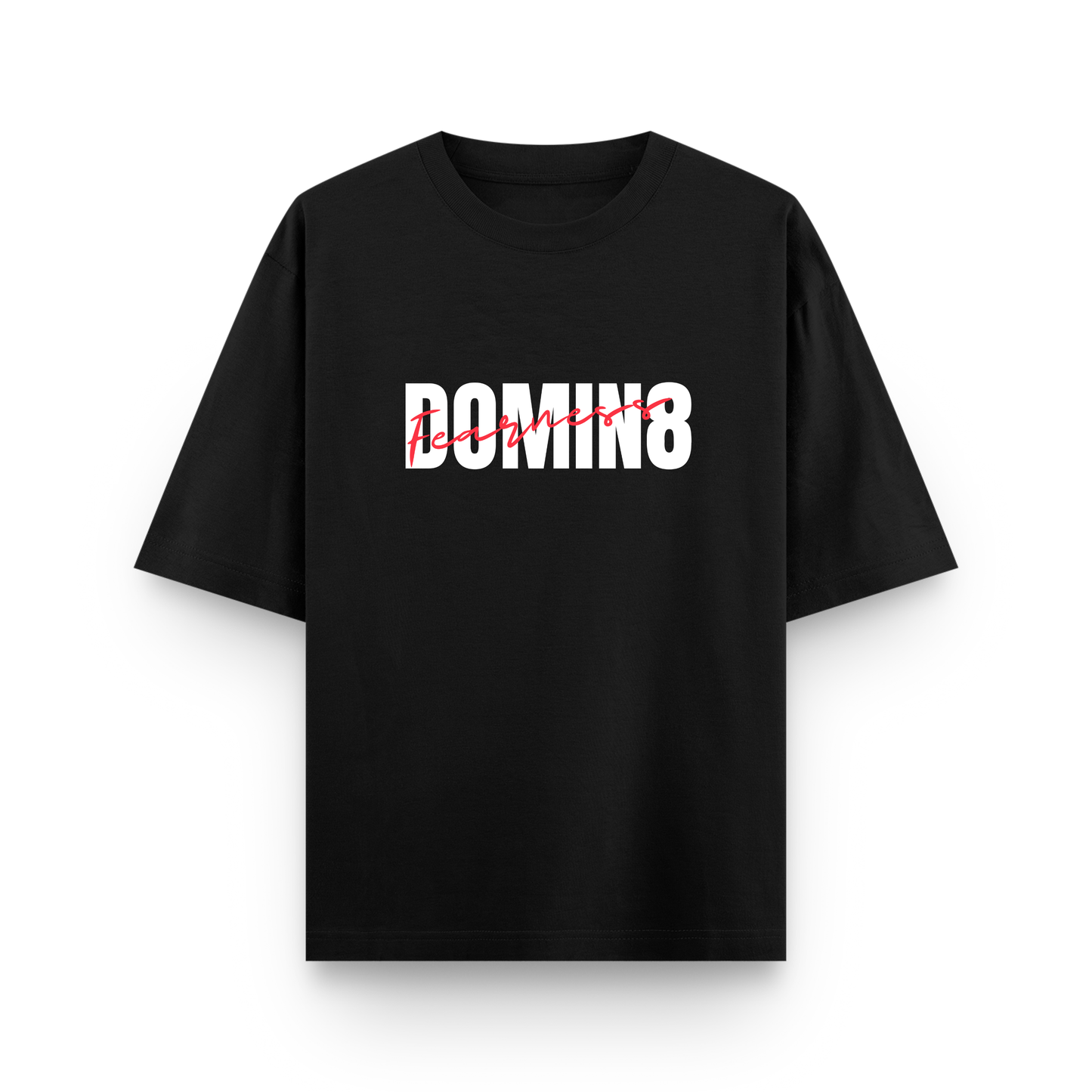Dominate Fearlessness Oversized Cotton Tshirt Black