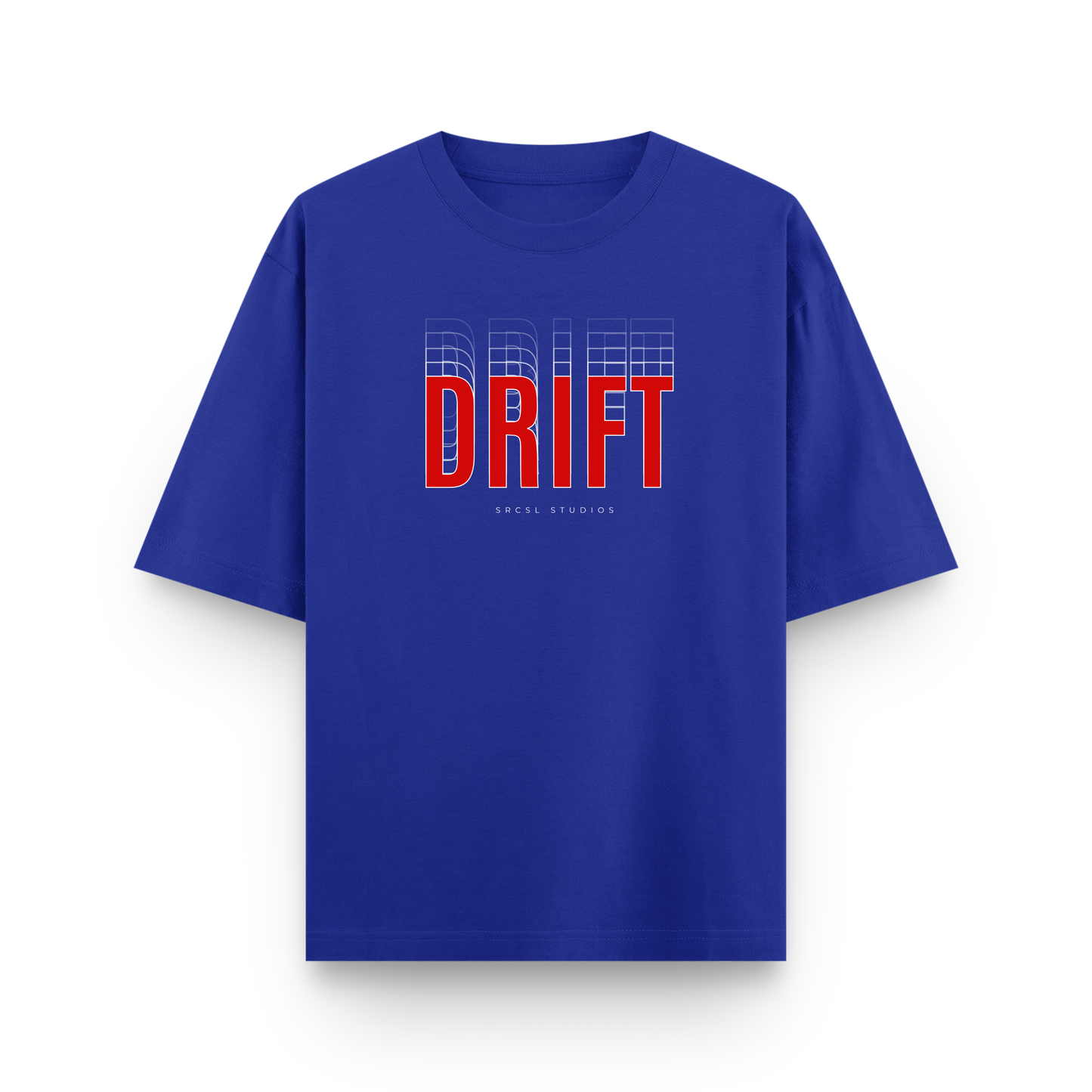 Drift Speed Echo Graphic Oversized T shirt Royal Blue