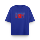 Drift Speed Echo Graphic Oversized T shirt Royal Blue