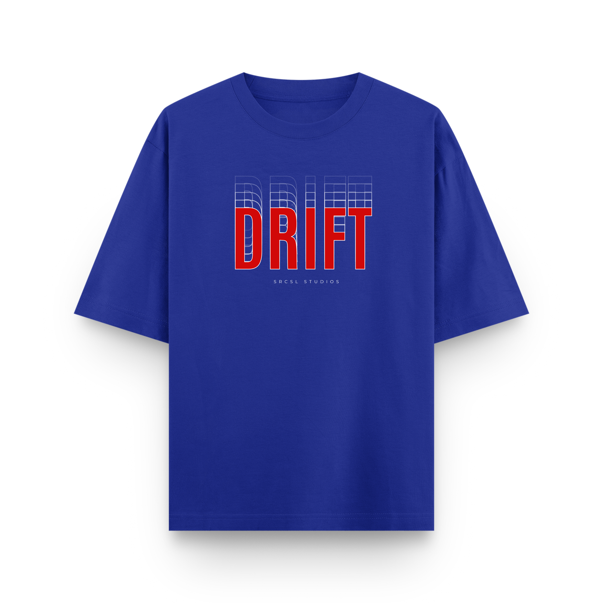 Drift Speed Echo Graphic Oversized T shirt Royal Blue