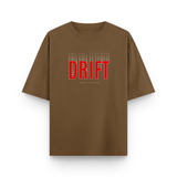 Drift Speed Echo Graphic Oversized T-Shirt Brown