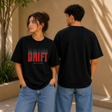 Drift Speed Echo Graphic Oversized T-Shirt Black