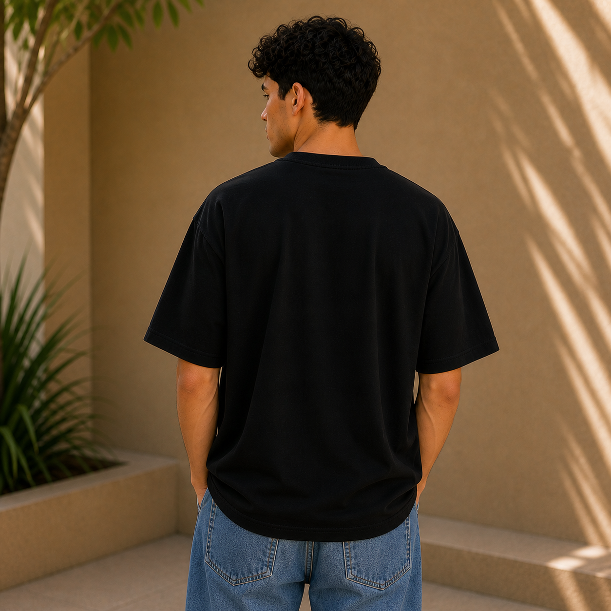Drift Speed Echo Graphic Oversized T-Shirt Black