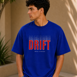 Drift Speed Echo Graphic Oversized T shirt Royal Blue
