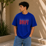 Drift Speed Echo Graphic Oversized T shirt Royal Blue