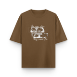 Eyes Chico They Never Lie Oversized Brown Cotton T shirt
