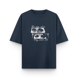 Eyes Chico They Never Lie Oversized Navy Blue Cotton T shirt