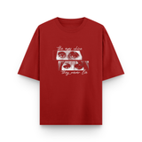 Eyes Chico They Never Lie Oversized Red Cotton T shirt