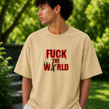 F The World Street Cotton Oversized Beige T-Shirt