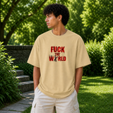 F The World Street Cotton Oversized Beige T-Shirt