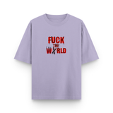 F The World Street Cotton Oversized Lavender T-Shirt