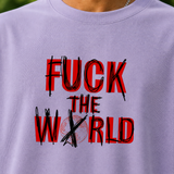 F The World Street Cotton Oversized Lavender T-Shirt