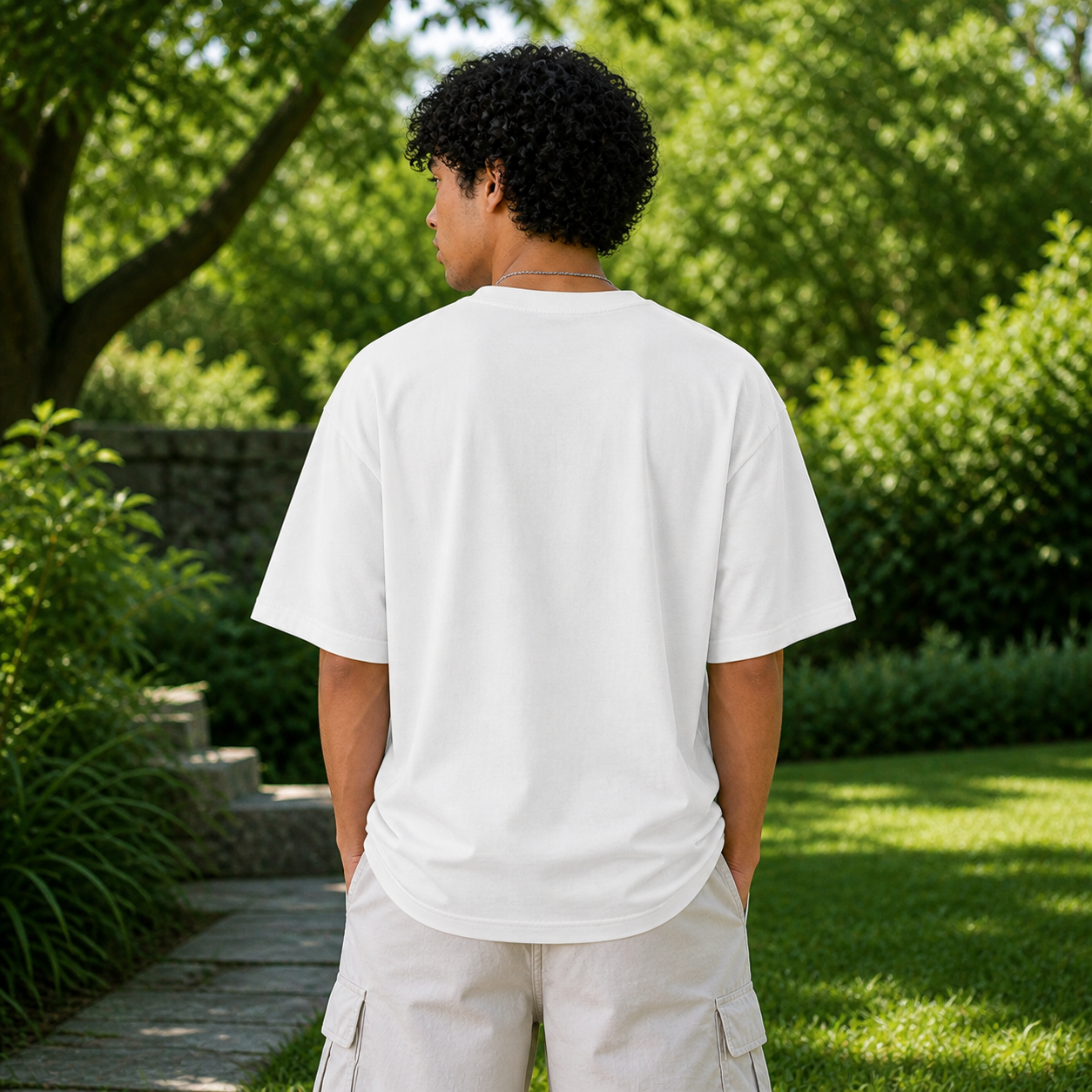 F The World Street Cotton Oversized White T-Shirt