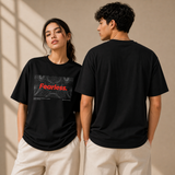 Fearless Typography Oversized Black Graphic T-Shirt
