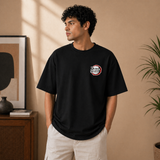Flame Hashira Rengoku Black Oversized Graphic T-Shirt