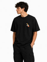 Future Pirate King Luffy Black Oversized Anime T-Shirt