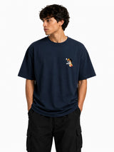 Future Pirate King Luffy Navy Blue Oversized Anime T-Shirt