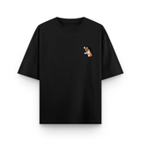 Future Pirate King Luffy Black Oversized Anime T-Shirt