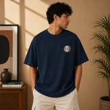 Giyu Water Hashira Oversized Navy Blue Graphic T-Shirt