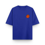Grind Dice Oversized Royal Blue Graphic T-Shirt