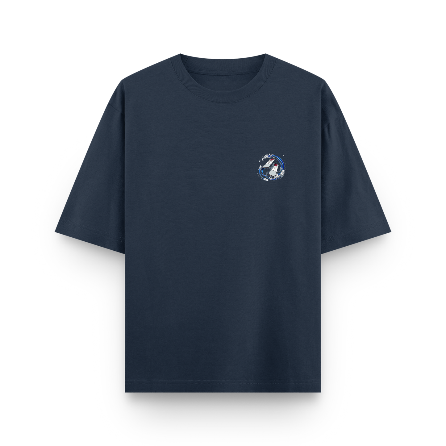 Hinokami Tanjiro Oversized Navy Blue Anime T-Shirt