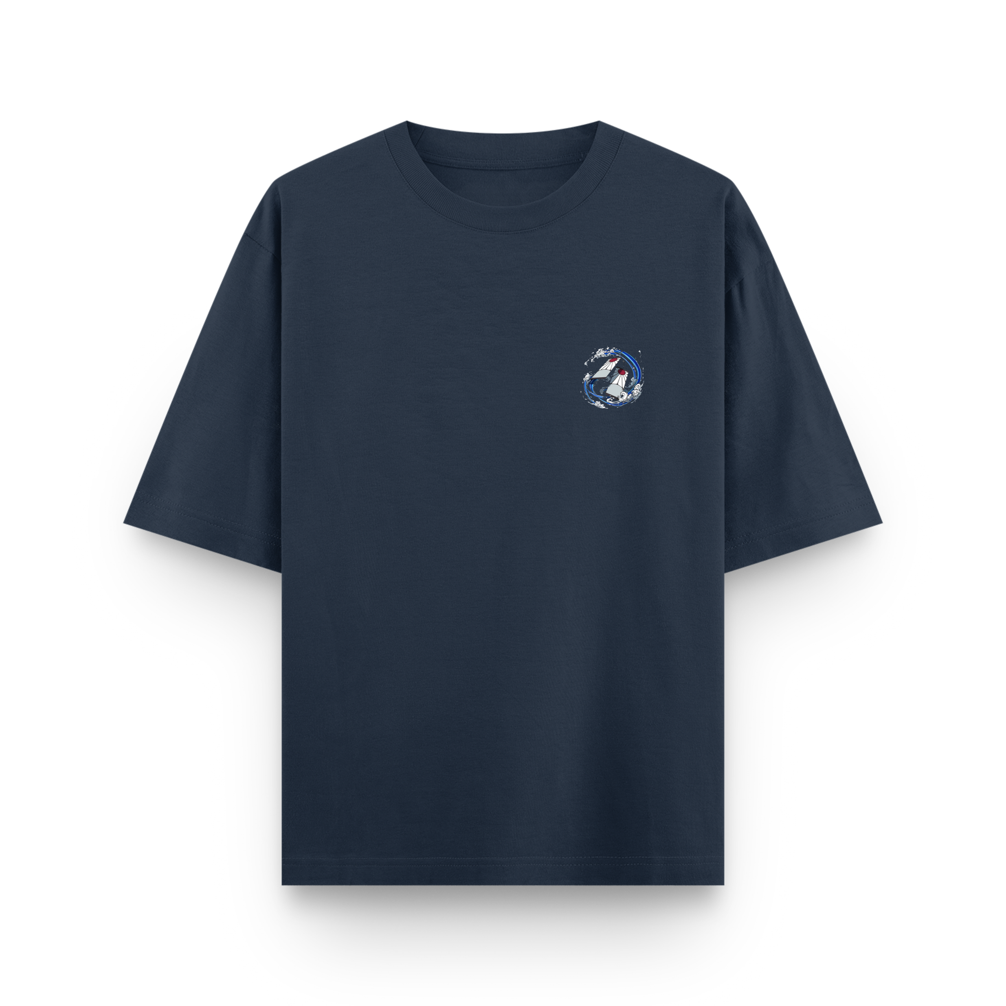 Hinokami Tanjiro Oversized Navy Blue Anime T-Shirt
