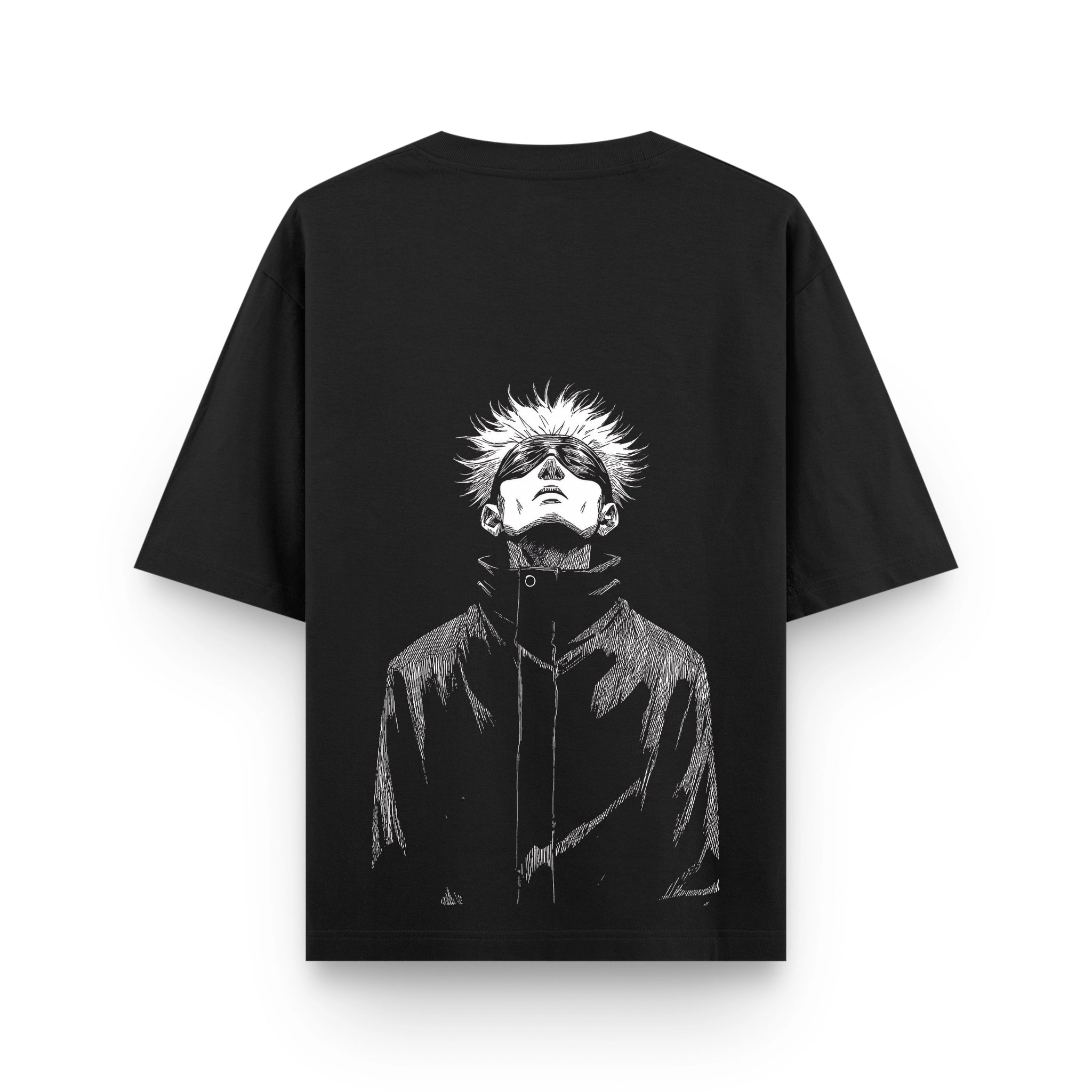 Honored One Gojo Cotton Oversized Anime Black T-shirt