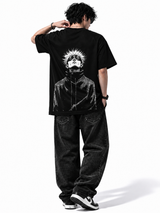 Honored One Gojo Cotton Oversized Anime Black T-shirt