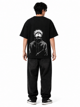 Honored One Gojo Cotton Oversized Anime Black T-shirt