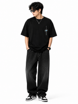 Honored One Gojo Cotton Oversized Anime Black T-shirt