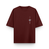 Honored One Gojo Cotton Oversized Anime Maroon T-shirt