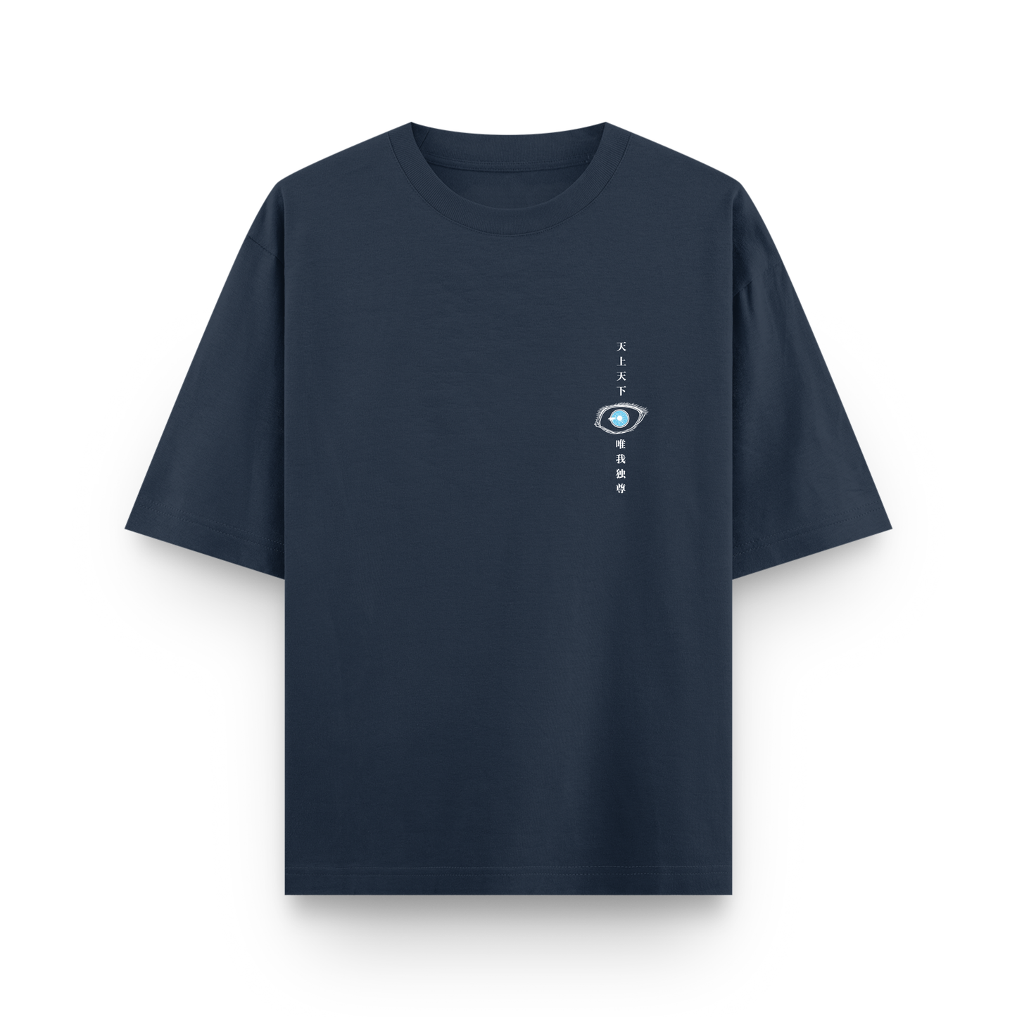 Honored One Gojo Cotton Oversized Anime Navy Blue T-shirt