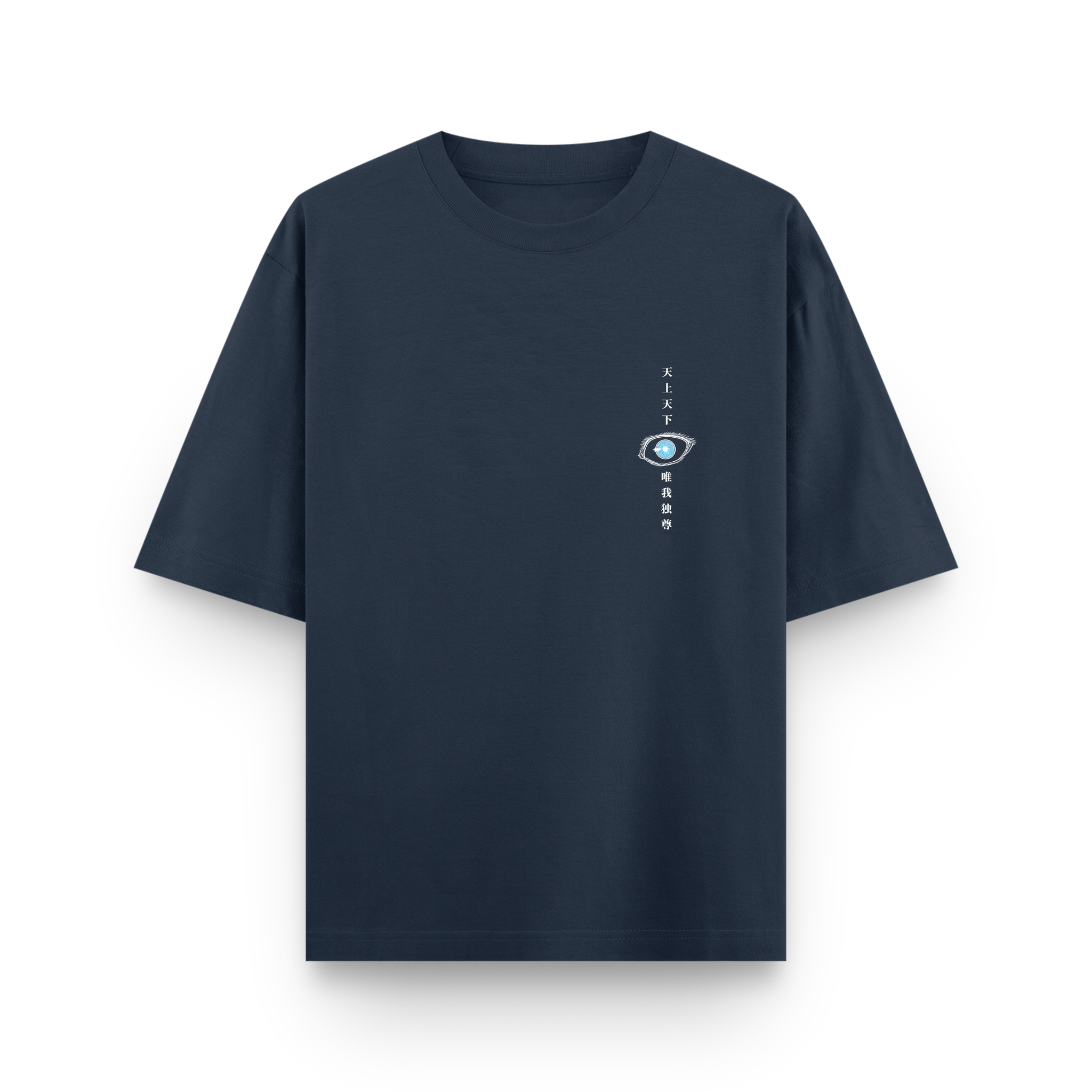 Honored One Gojo Cotton Oversized Anime Navy Blue T-shirt
