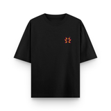 Infernal Demon Eyes Black Graphic Oversized Anime T-Shirt