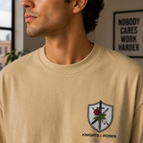 Knight & Rose Oversized Beige Streetwear T-Shirt