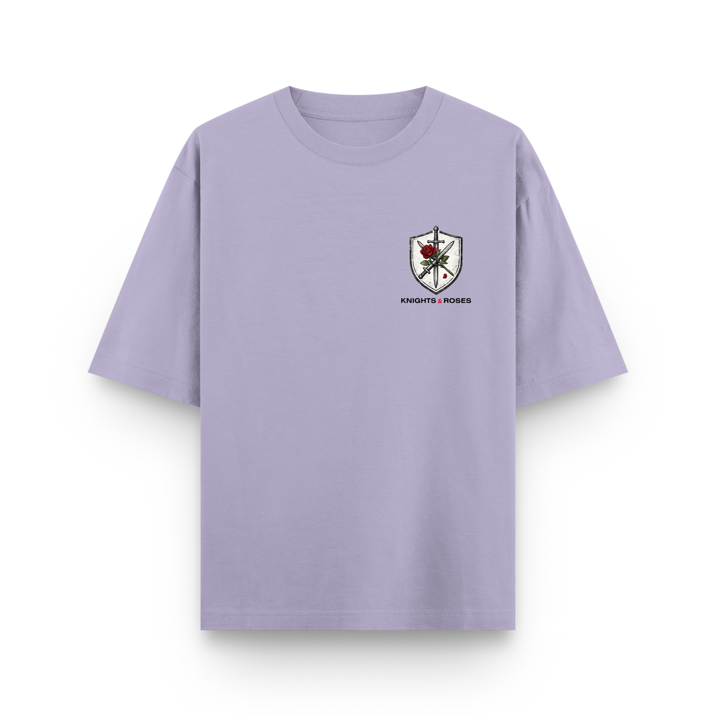 Knight & Rose Oversized Lavender Streetwear T-Shirt
